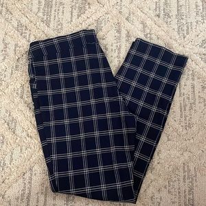 Soho blue plaid capri pants